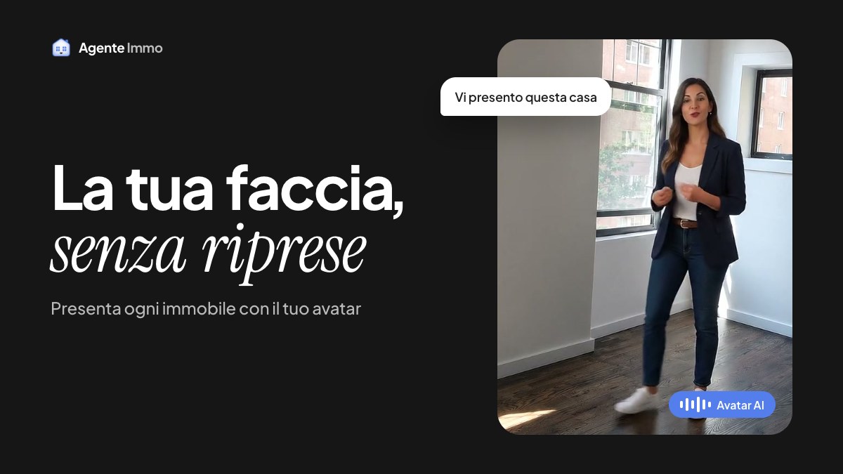 Avatar AI per l'agente immobiliare: l'alternativa per presentare un immobile mettendoci la faccia